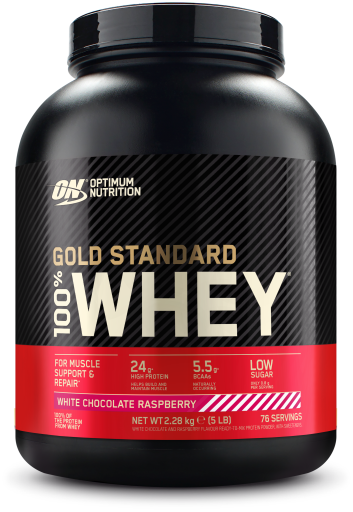 100% Whey Gold White Chocolate Late Raspberry 2,28 kg