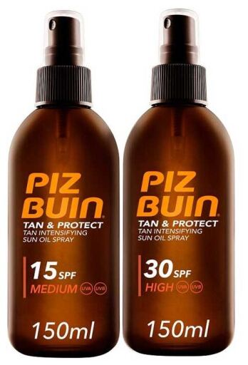 Tan &amp; Protect Set Tan Accelerator Spray Oil 2 x 150 ml