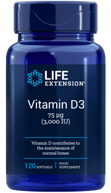 Vitamin D3 75 mcg 3000 iu 120 Softgels