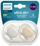 Neutral Ultra Air Pacifiers for Babies from 0 to 6 Months 2 units