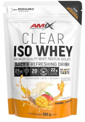 Amix Clear Iso Whey Protein 500 Gr - Aisaldo De Proteína De Suero Cristalina, Sabores Refrescantes / Promueve El Aumento Y Mantenimiento De La Masa M