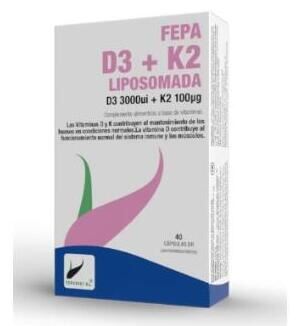 Fepa Vitamin D3+K2 Liposomed 40 Capsules