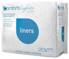 Light Incontinence Pantyliner 100% Cotton 20 Units