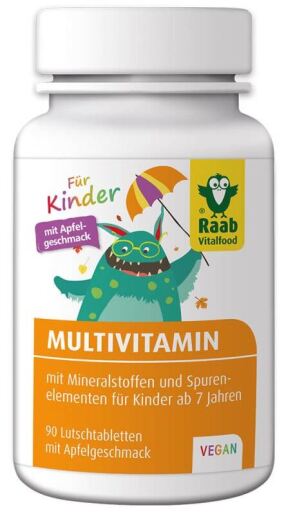 Multi-Vitamins for Kids Apple Flavor 90 Vegan Tablets